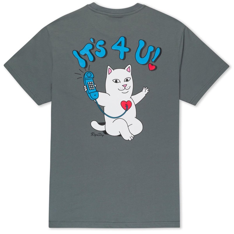 RIPNDIP Its 4 U T-Shirt – Charcoal