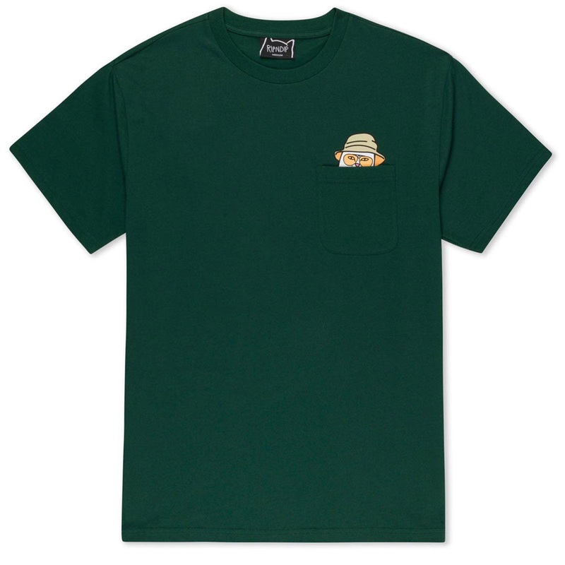 RIPNDIP Nermal S Thompson Pocket T-Shirt – Hunter Green