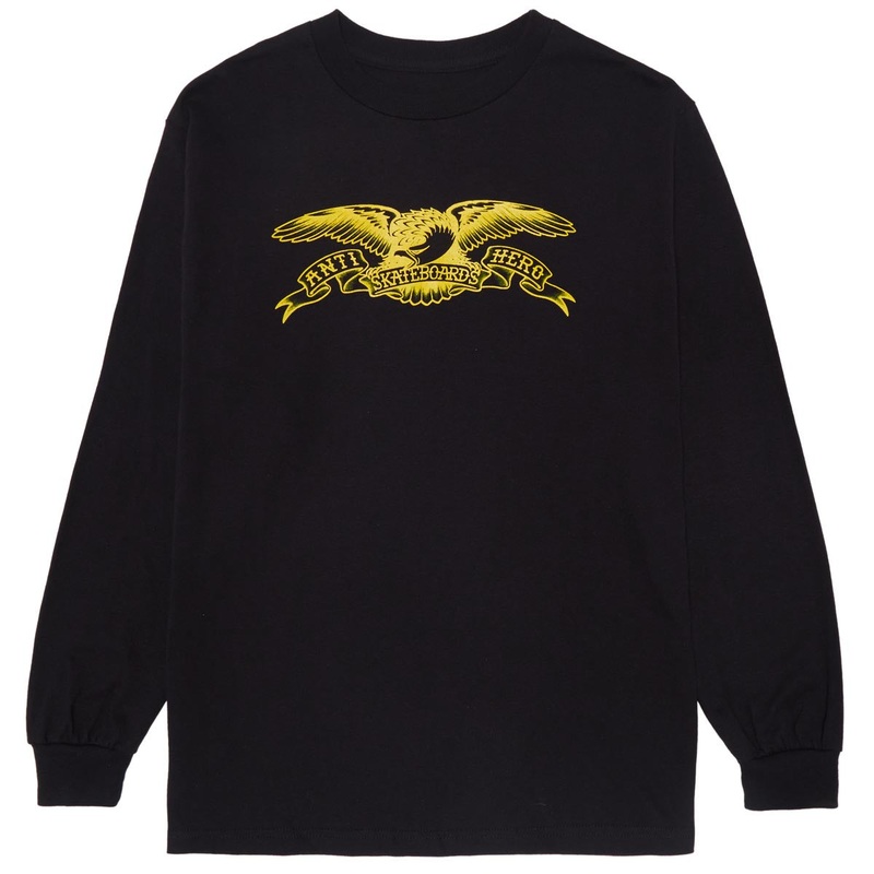 Anti-Hero Basic Eagle Long Sleeve T-Shirt – Black/Orange