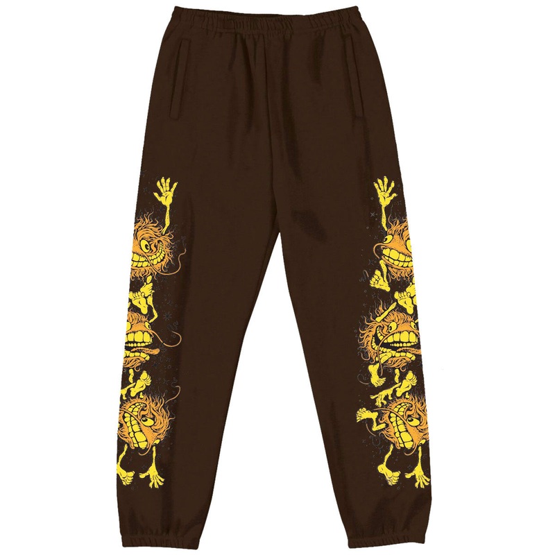 Anti-Hero Grimple Stack Sweat Pants – Brown/Orange/Yellow/Black