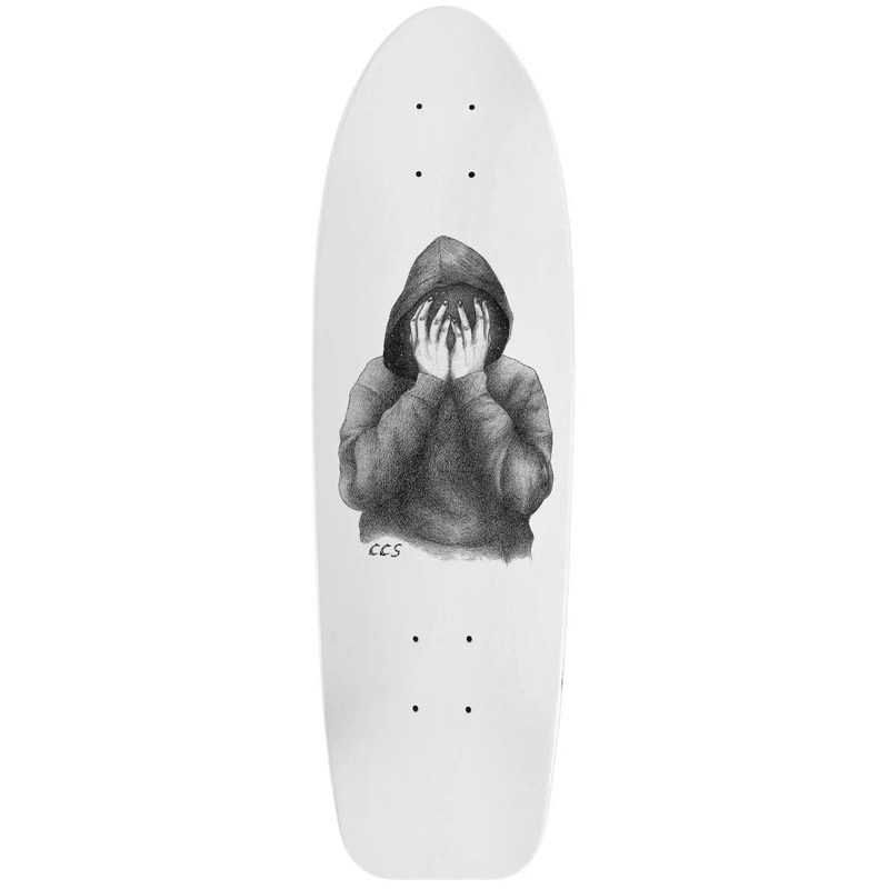 CCS Smile on The Surface Crusier Skateboard Deck – White – 8.00
