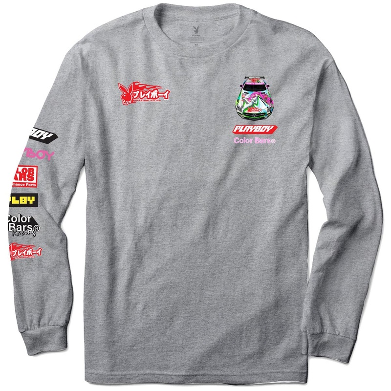 Color Bars x Playboy Sponsors Long Sleeve T-Shirt – Heather Grey
