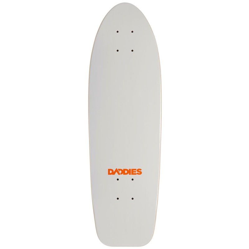 Daddies Logo Cruiser Skateboard Deck – White