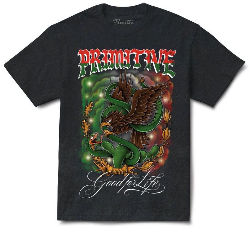 Primitive Por Vida II Heavyweight T-Shirt – Black