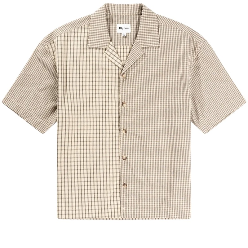 Rhythm Cross Check Relaxed Shirt – Natural Mixed Check