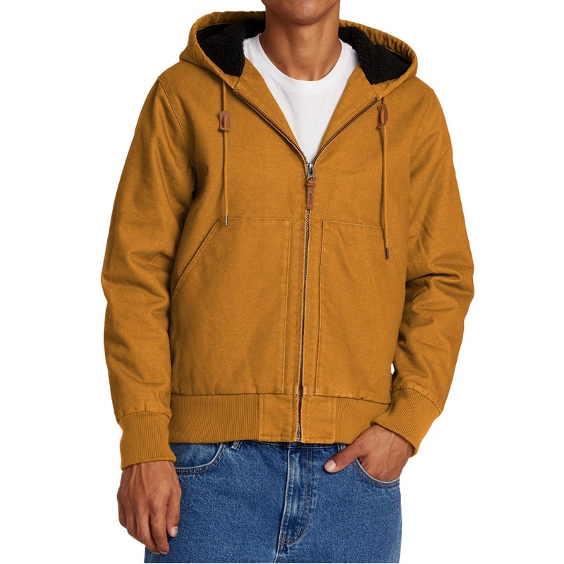 RVCA Chainmail Hooded Jacket – Camel