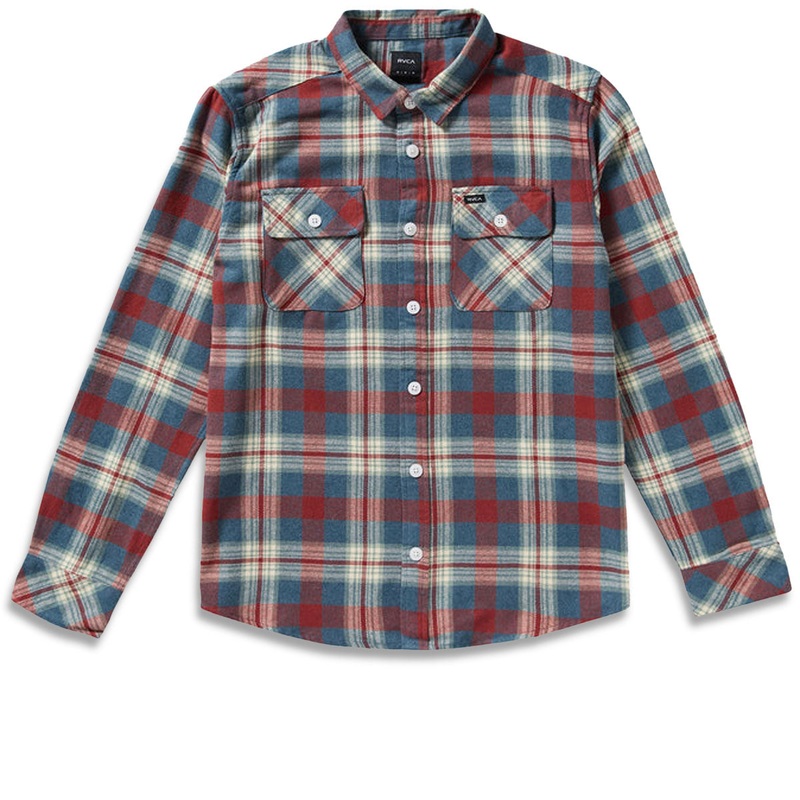 RVCA Thatll Work Flannel Long Sleeve Shirt – Indigo