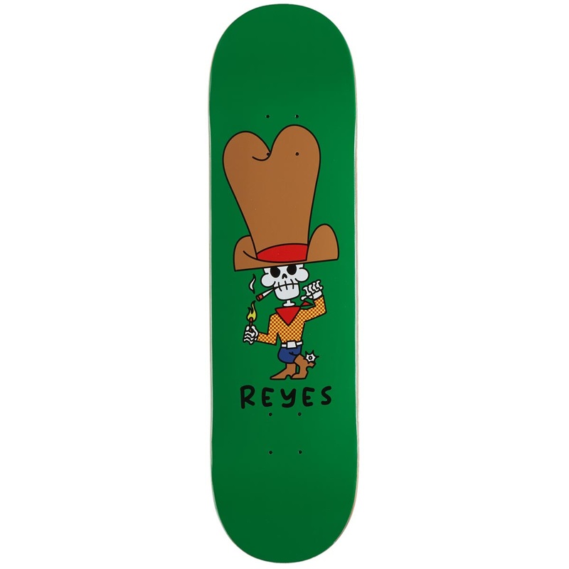 Thank You David Reyes Smokin Cowboy Skateboard Deck – Green – 8.25