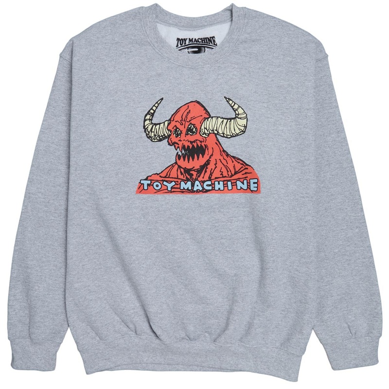Toy Machine Hell Monster Crew Sweatshirt – Heather Grey