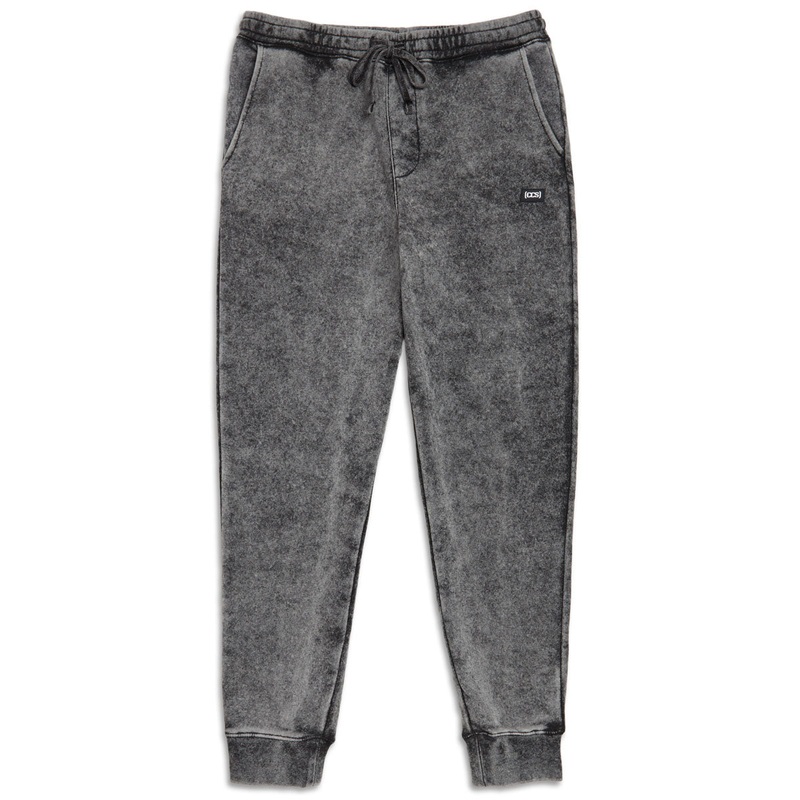 CCS Logo Rubber Patch Sweat Pants – Mineral Wash Black