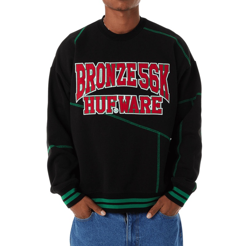 Huf x Bronze 56k Hufware Crewneck Sweatshirt – Black