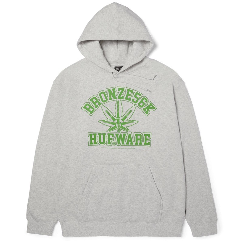 Huf x Bronze 56k Plantware Hoodie – Ash