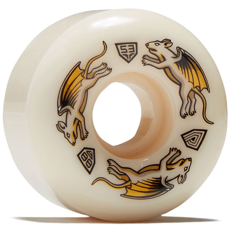 Powell-Peralta Dragon Formula 88a Nano Rat V6 Skateboard Wheels – Off White – 53mm