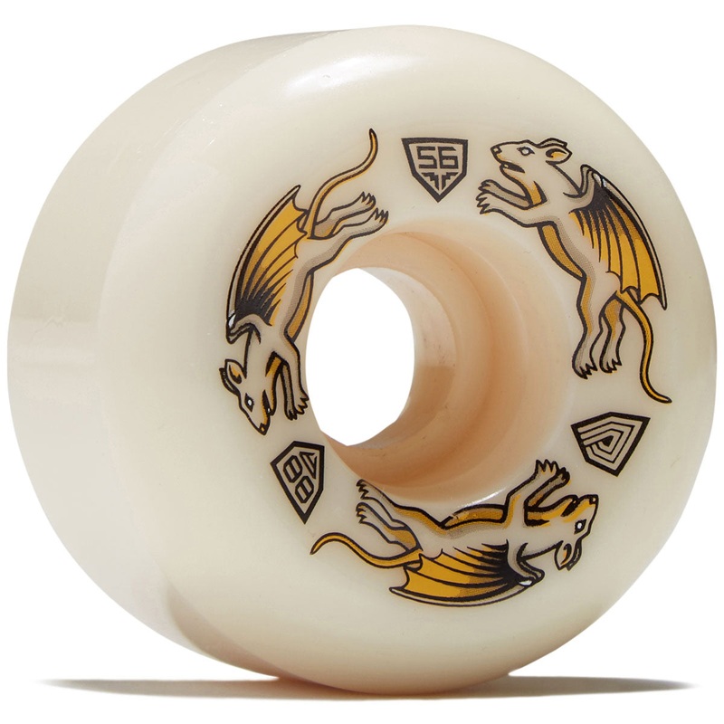 Powell-Peralta Dragon Formula 88a Nano Rat V6 Skateboard Wheels – Off White – 56mm