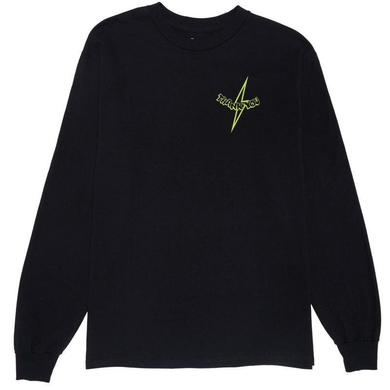 Thank You Static Long Sleeve T-Shirt – Black