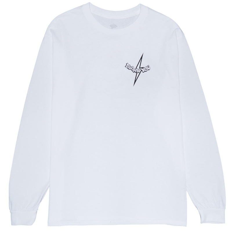 Thank You Static Long Sleeve T-Shirt – White