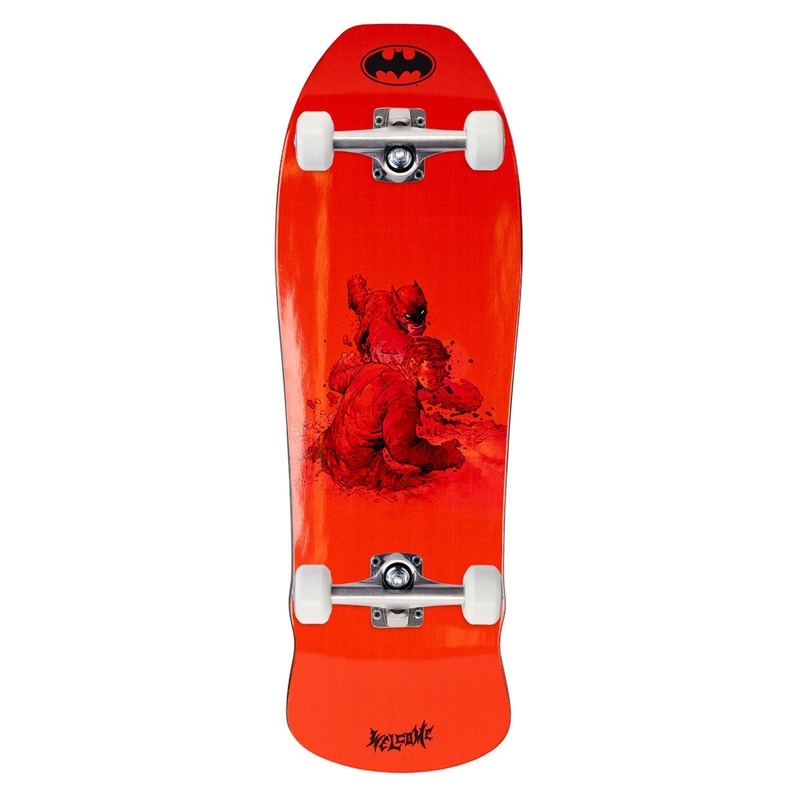 Welcome x Batman Knockout On Early Grab Skateboard Complete – Red/Black Dip – 10.00