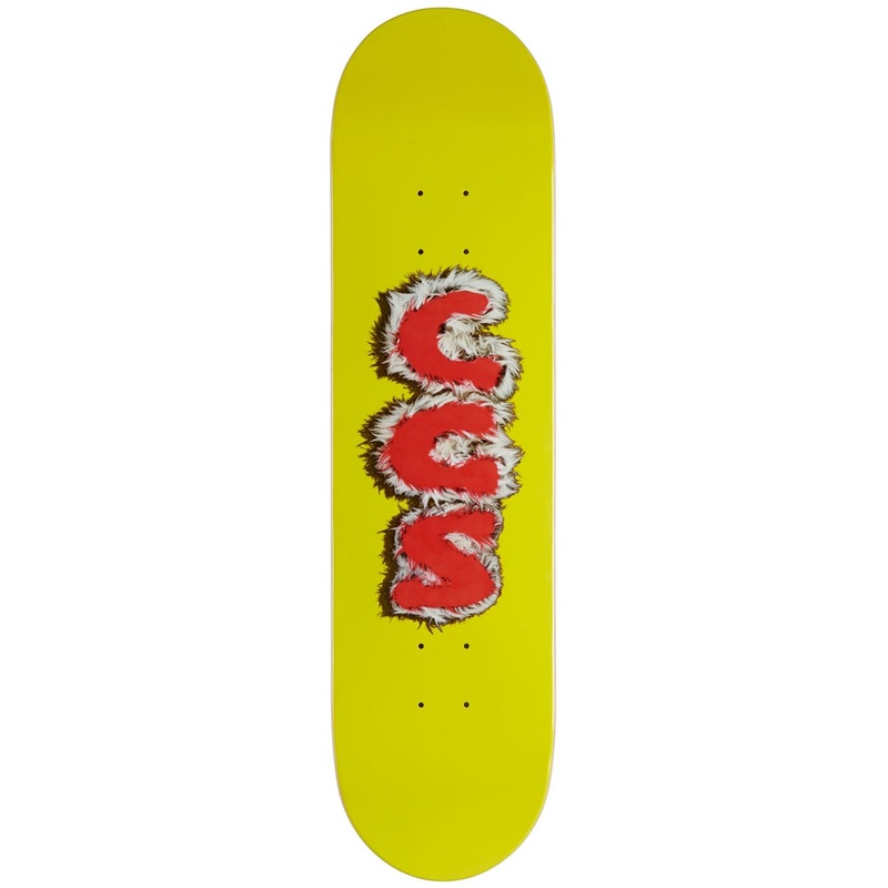 CCS Furry Letters Skateboard Deck – Yellow – 7.00