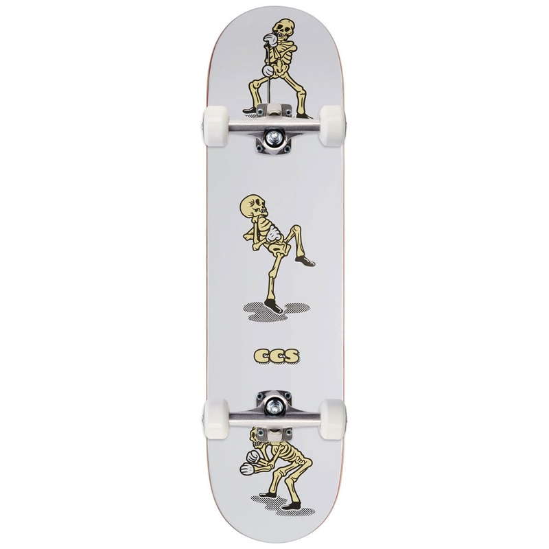 CCS Vine Skeleton Mini Skateboard Complete – White – 7.00