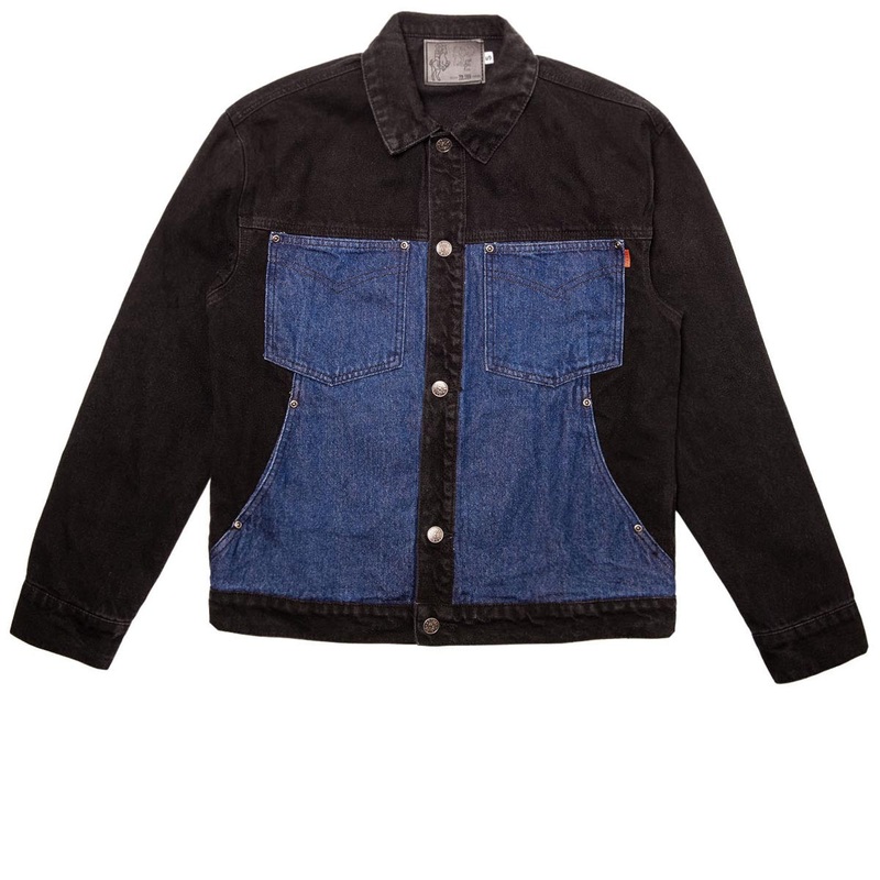 Hoddle Tonal Denim Jacket – Black/Indigo