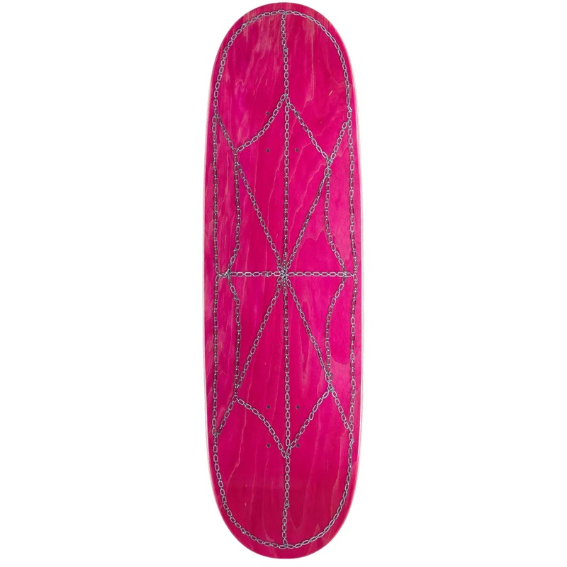 CCS Chain Web Egg1 Shaped Skateboard Deck – Pink – 9.00