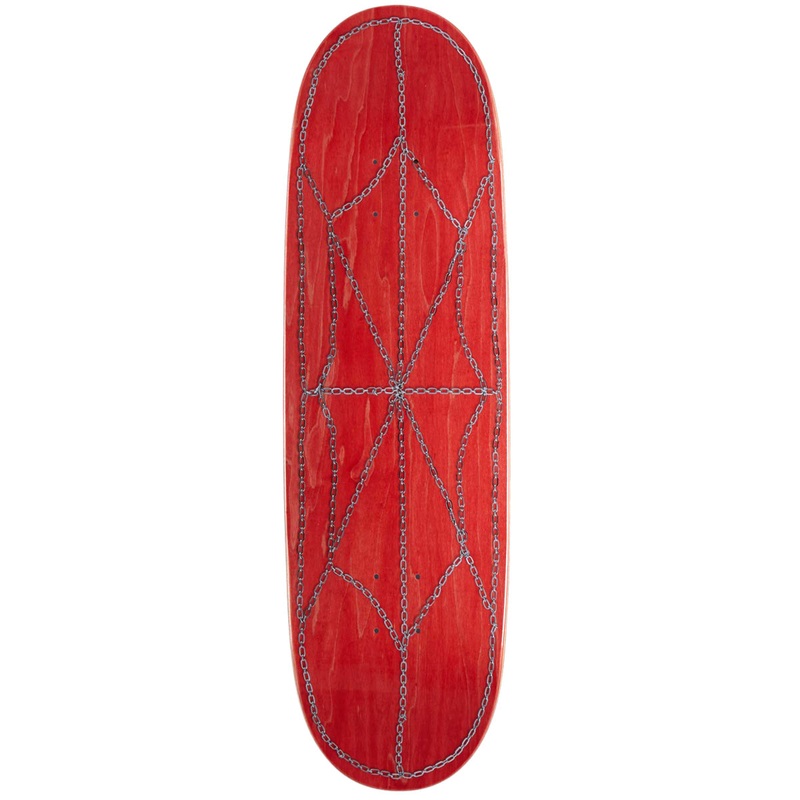 CCS Chain Web Egg1 Shaped Skateboard Deck – Red – 9.00