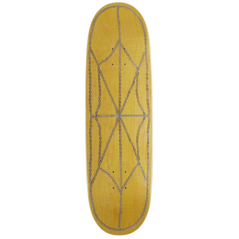 CCS Chain Web Egg1 Shaped Skateboard Deck – Yellow – 9.00