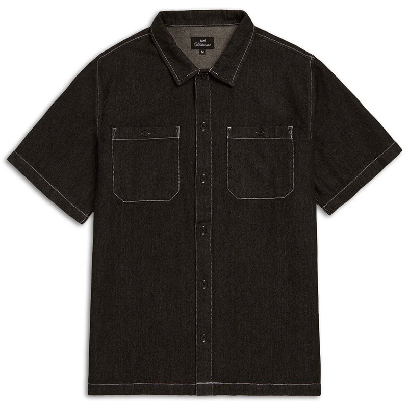 CCS Custom Embroidered Work Shirt – Black Denim – XXL