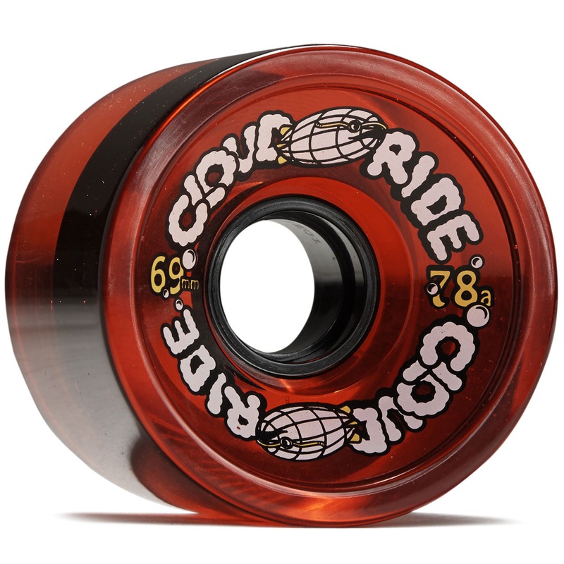 Cloud Ride Cruiser 78a Longboard Wheels – Clear Red – 69mm