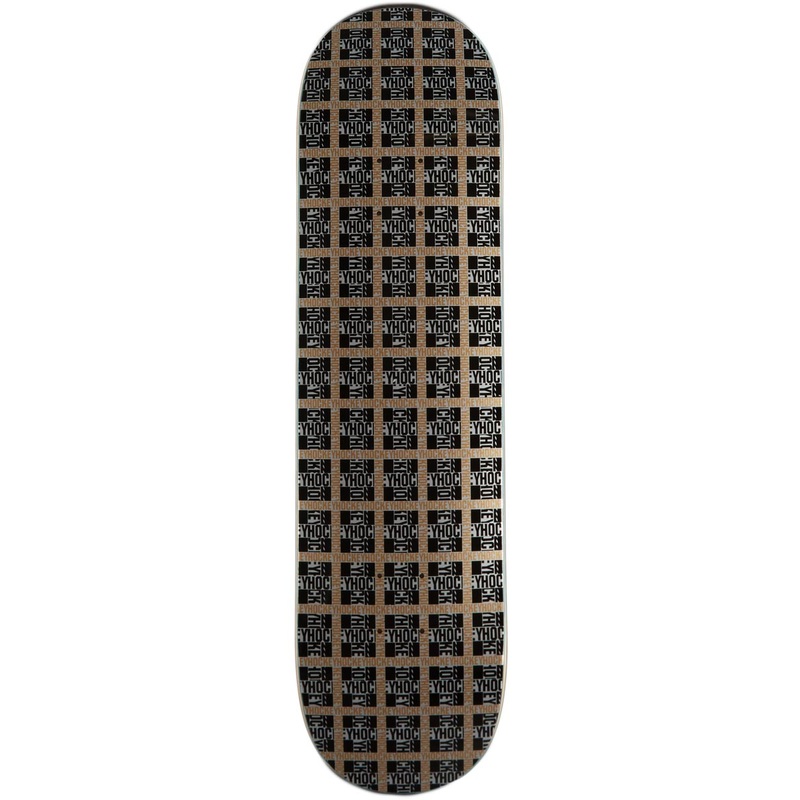 Hockey Plaid Skateboard Deck – Gold – 8.18