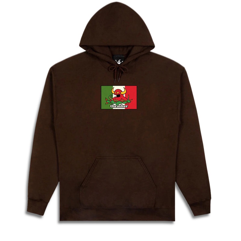 Thrasher x Toy Machine Hecho Hoodie – Dark Chocolate