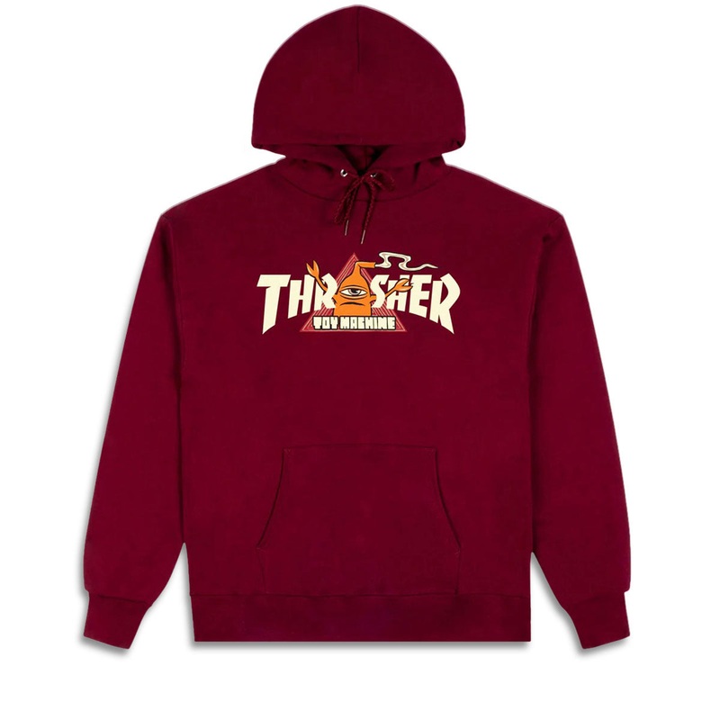 Thrasher x Toy Machine Vortex Hoodie – Maroon