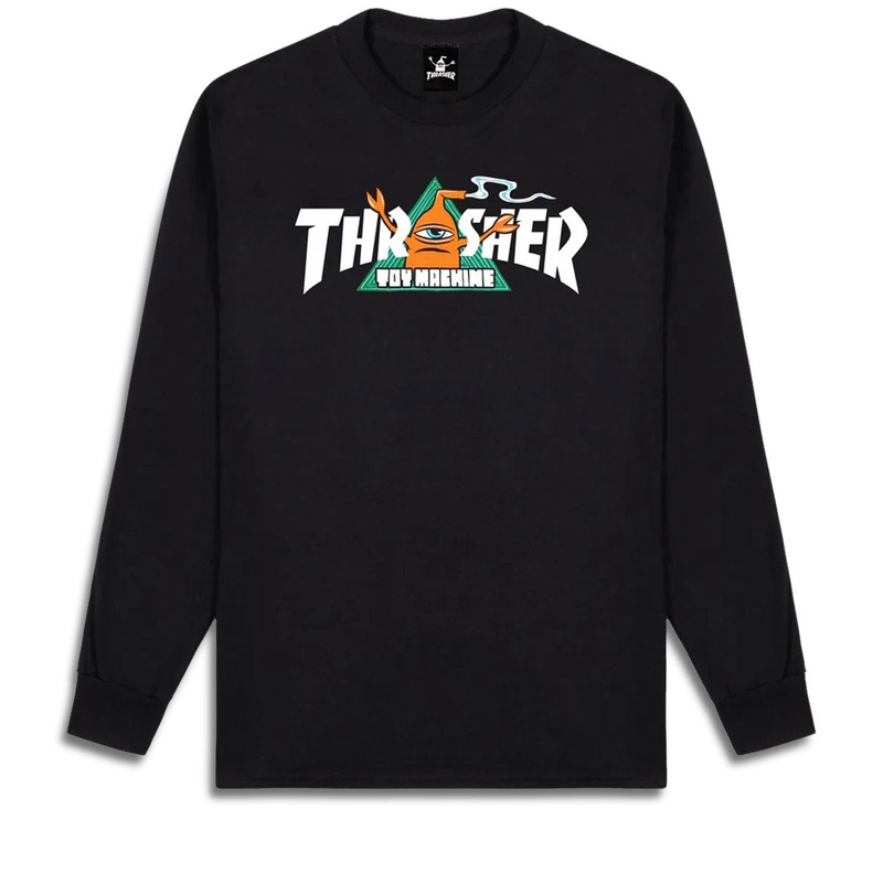 Thrasher x Toy Machine Vortex Long Sleeve T-Shirt – Black