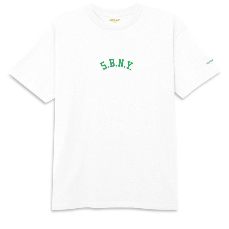 5Boro 5.B.N.Y.C T-Shirt – White/Kelly Green