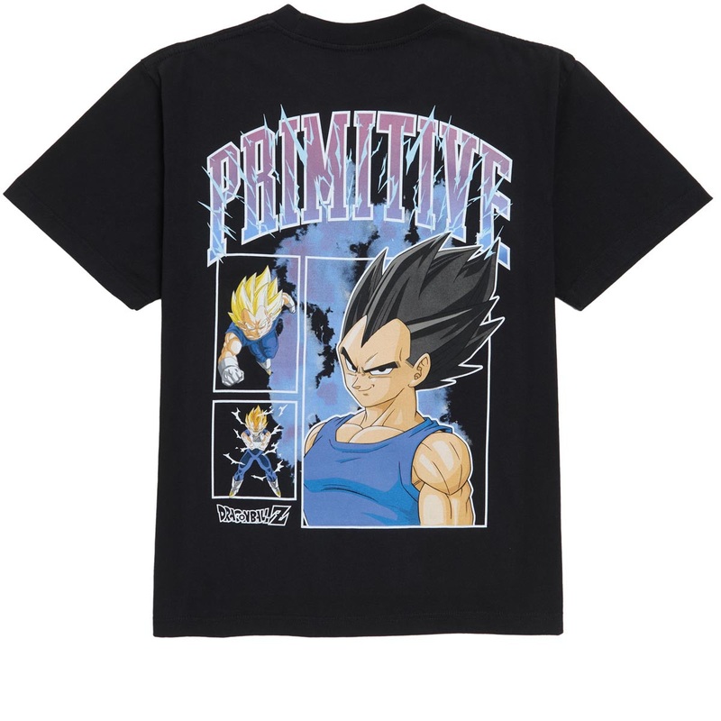 Primitive x Dragon Ball Z Vegeta Levels Heavyweight T-Shirt – Black
