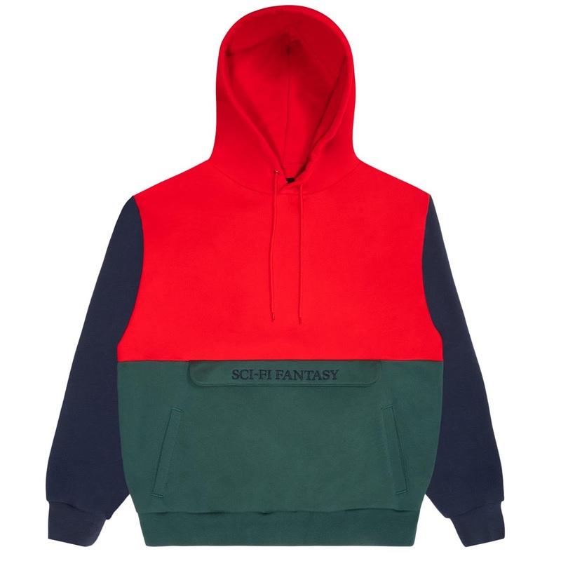 Sci-Fi Fantasy Colorblocked Hoodie – Red/Green