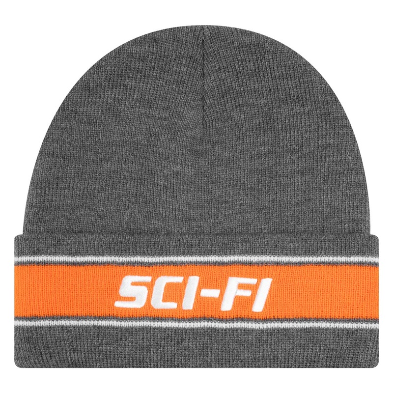 Sci-Fi Fantasy Stripe Fold Logo Beanie – Heather