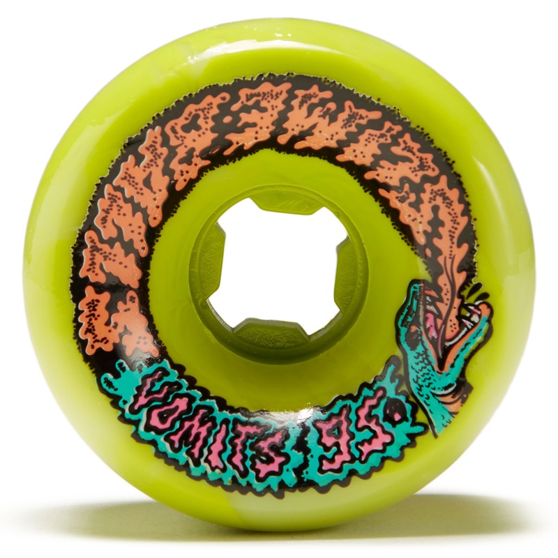 Slime Balls Snake Vomits 95a Skateboard Wheels – Green/White Swirl – 60mm
