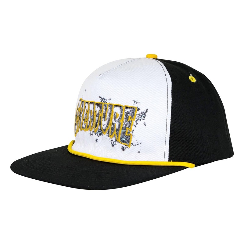 Creature Inferno Snapback Hat – White/Gold