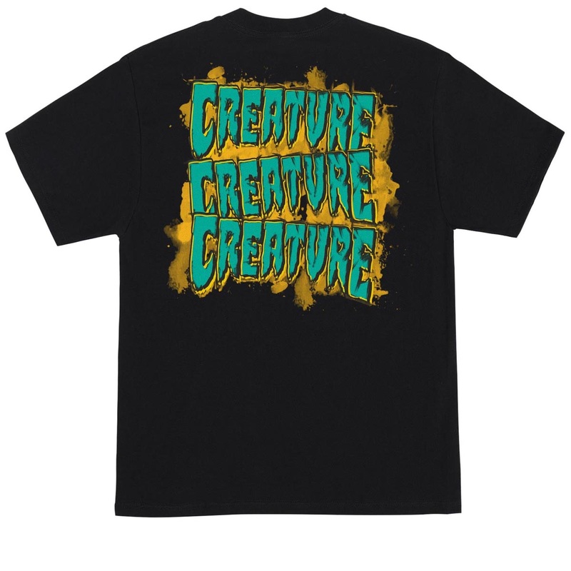 Creature Logo Spill T-Shirt – Black