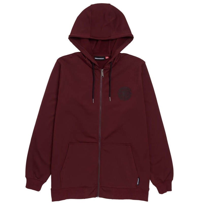 Independent Clipper Zip Hoodie – Burgundy