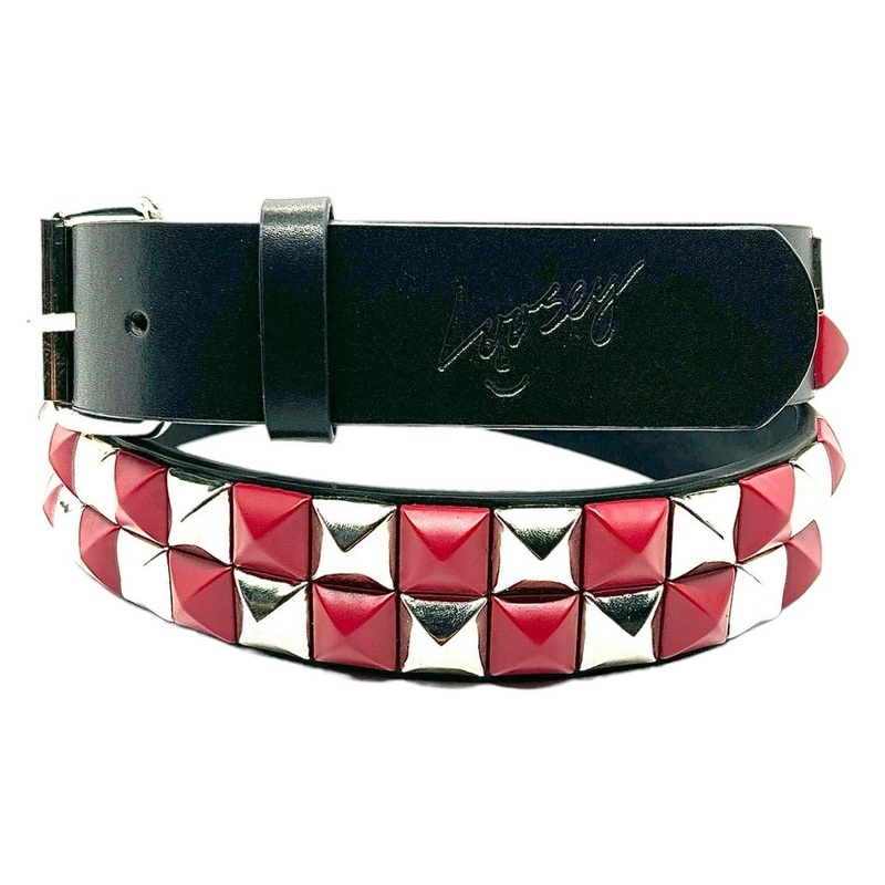 Loosey Stud Finder Belt – Red Checkered