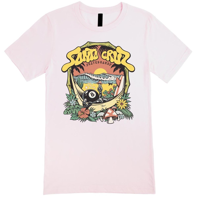 Santa Cruz Womens Winkowski 8Baller Trip Front T-Shirt – Soft Pink