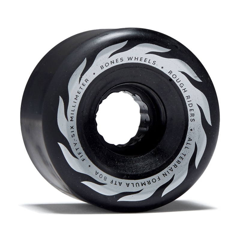 Bones ATF Rough Riders Eternal Flame 80a Skateboard Wheels – Black – 56mm