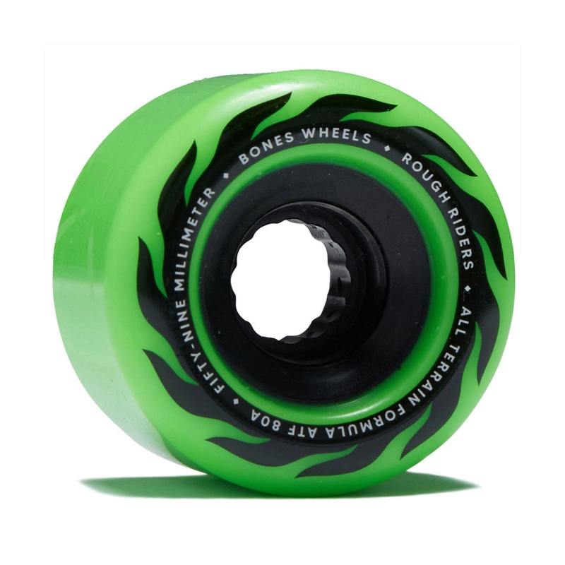 Bones ATF Rough Riders Eternal Flame 80a Skateboard Wheels – Green – 59mm