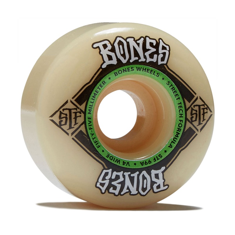 Bones STF Wides 99a V4 Wide Skateboard Wheels – 55mm
