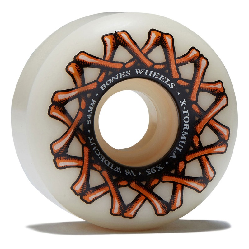 Bones X Formula Wide-Cuts 95a V6 Wide-Cut Skateboard Wheels – 54mm