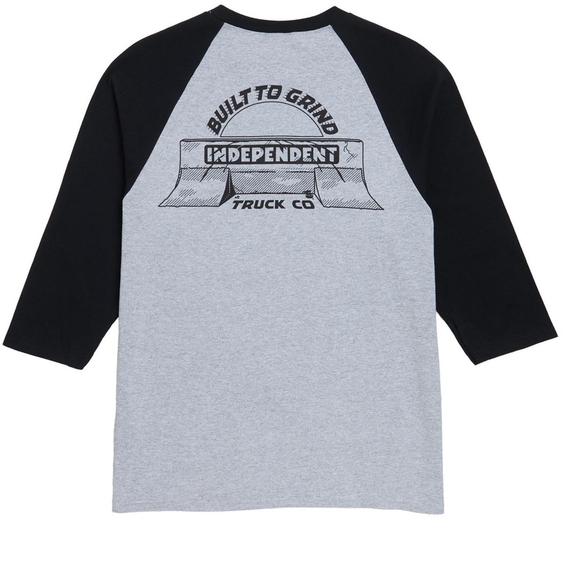 Independent Bar-rier 3/4 Sleeve T-Shirt – Sport Grey/Black