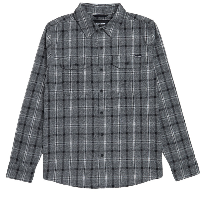 Independent Belmont Long Sleeve Flannel Shirt – Grey/Black