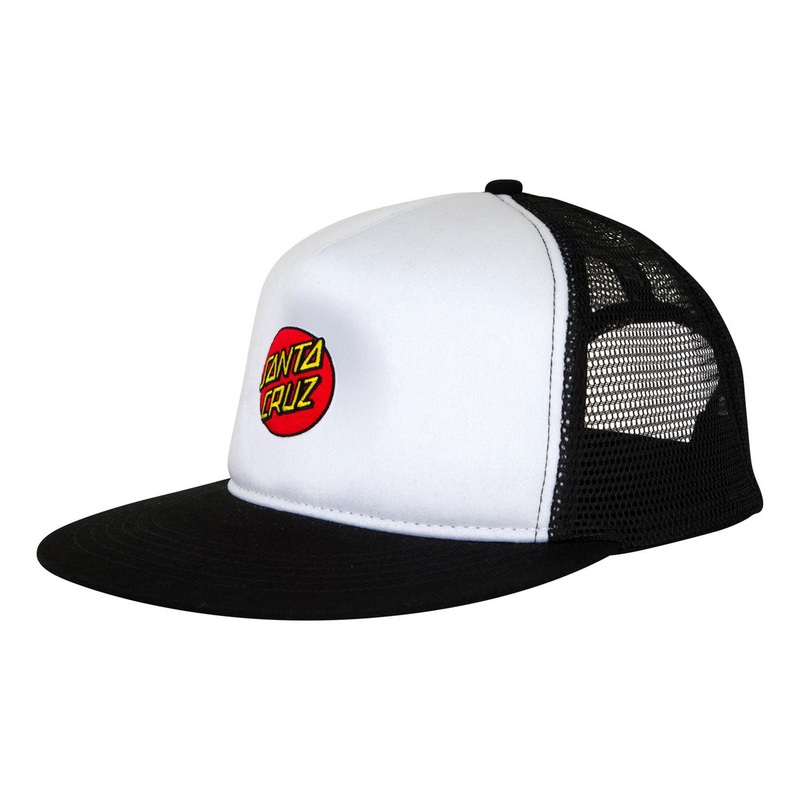 Santa Cruz Cruz Embroidered Trucker Hat – White/Black